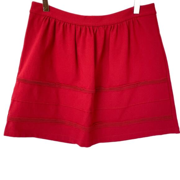J. Crew Red Mini Skirt Sz 8 - Picture 1 of 5